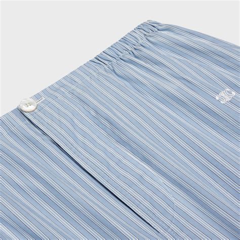 triomphe pajama pants in striped poplin 